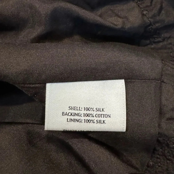 Eileen Fisher Brown quilted silk mandarin Jacket XS - Picture 5 of 6